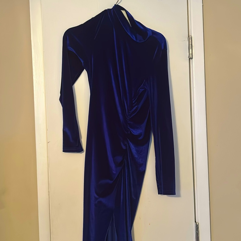 Velvet blue dress